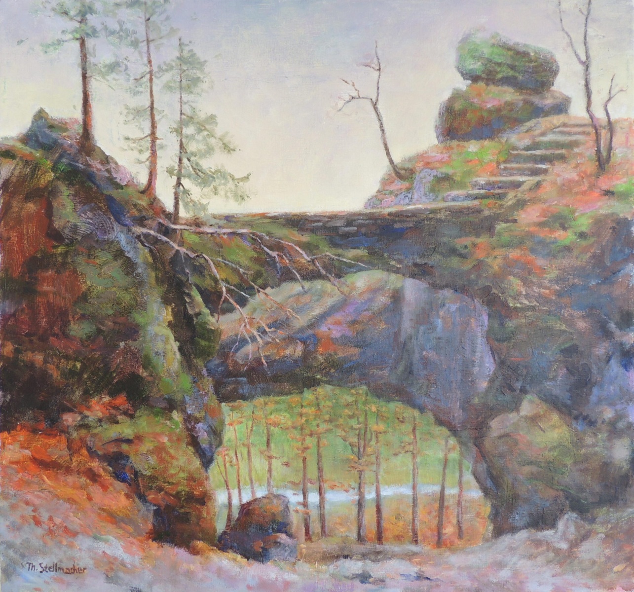 Riesenhöhle im Wiesenttal, Acryl auf Leinwand, 70x74 cm