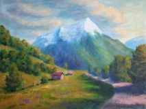 Graukogel über dem Gasteiner Tal, Acryl auf Leinwand, 50x65 cm
