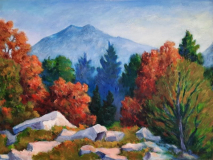 Im Bergwald im Schwarzwald, 50x70cm, Acryl