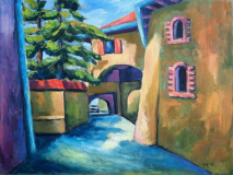 Rheintor, 50x60 cm, Acryl auf Leinwand