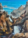 Höllenschlund auf  La Palma, Kanaren, Acryl auf Leinwand, 50x70 cm