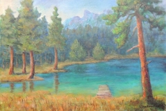 Lago Ghedina in den Dolomiten