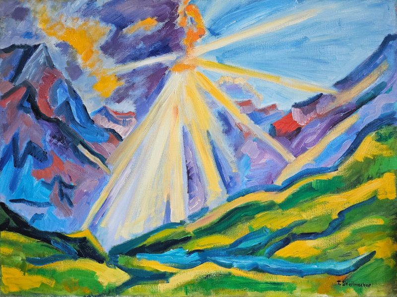 Sonnendurchbruch 50x70 Öl auf Leinwand