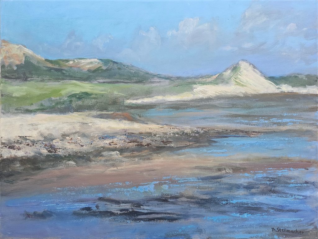 Sylt Vogelkoje Dünen 50x70 Acryl auf Leinwand